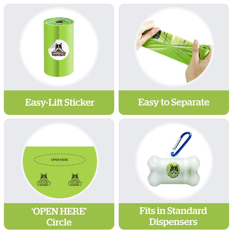 Pogi's Poop n' Wipe Travel Pack - 270 Compostable Dog Poop Bags and 120 Green Tea Leaf Scented Grooming Wipes in Travel Packs Bundle - BeesActive Australia