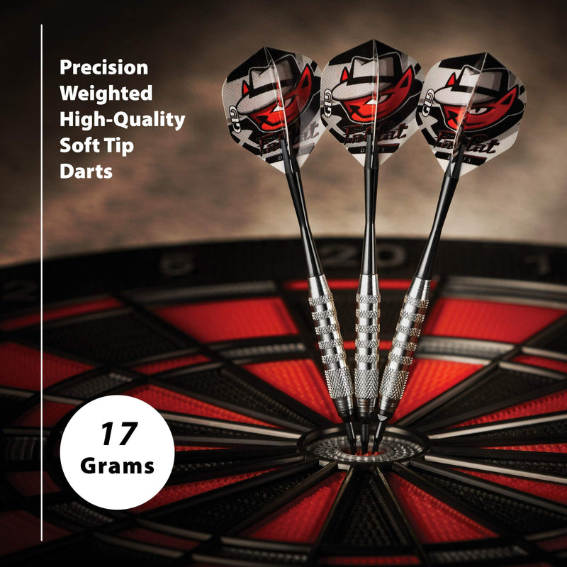 [AUSTRALIA] - Fat Cat Darts in a Jar: Soft Tip Darts with Storage/Travel Container, 17 Grams (Pack of 21) Single Pack of 21 Darts 