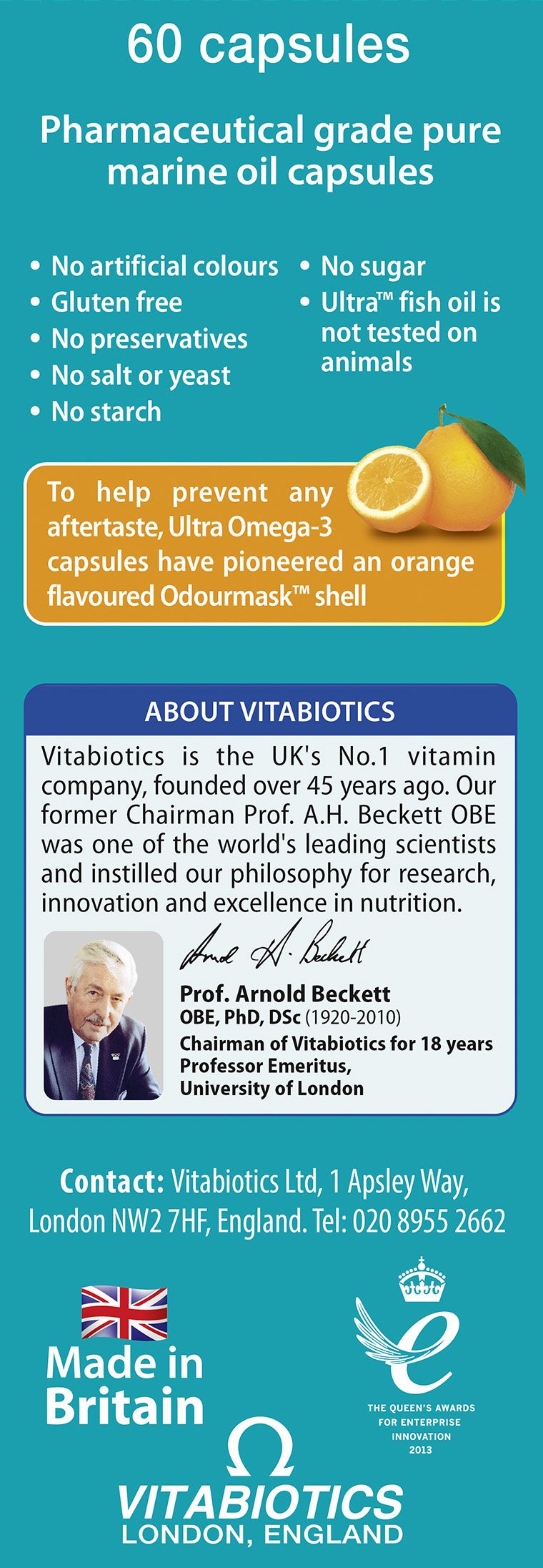 Vitabiotics Ultra Omega-3 Fish Oils Capsules with DHA EPA Nutritional Supplements for Heart Brain and Eye Vision Omega 3 Fish Oil - BeesActive Australia