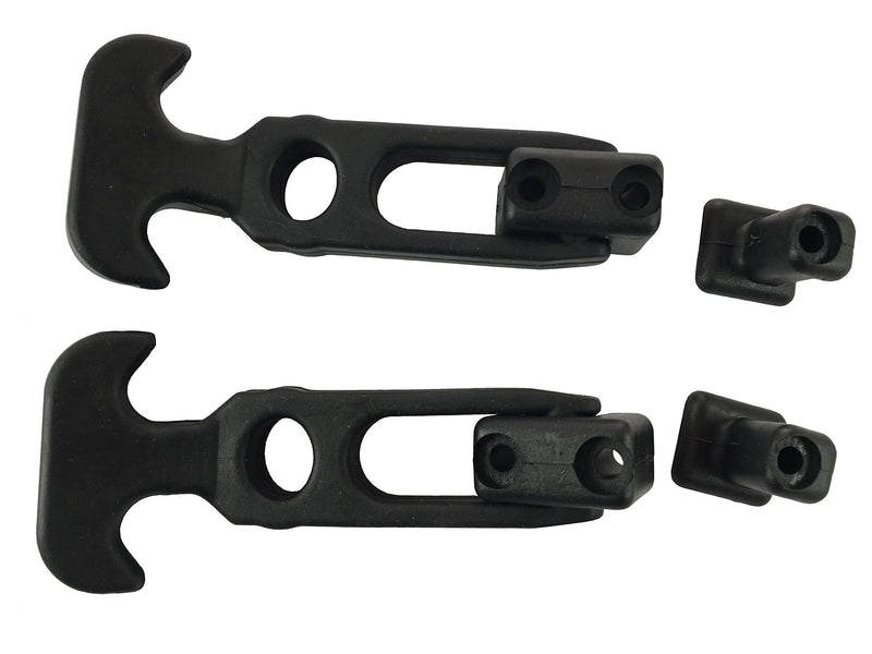 Accessbuy Flexible T-Handle Rubber Draw Latch for Cooler,Boat,Golf Cart,Tool Box,Off-Road Vehicles,Farm Machinery or Engineering Machine Hood (2 Pack with 12PCS Screws) - BeesActive Australia