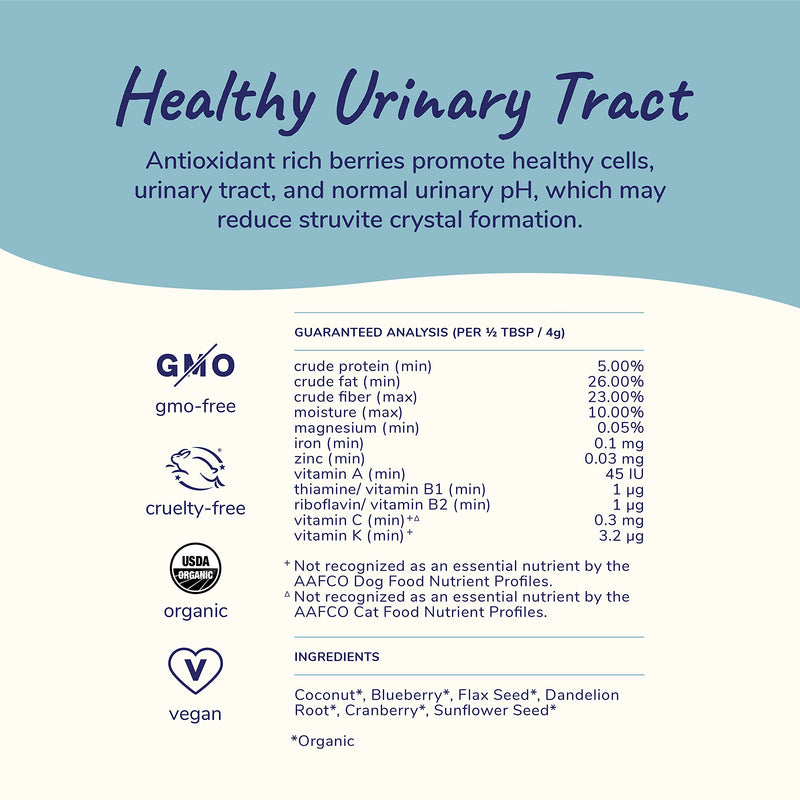 kin+kind Dog Supplement Powder - Cranberry Supplement for Dogs and Cats for Healthy Immunity - Cat & Dog Bladder Support - Natural Formula with Organic Cranberry, Blueberry and Coconut - Made in USA 8 Ounce (Pack of 1) - BeesActive Australia