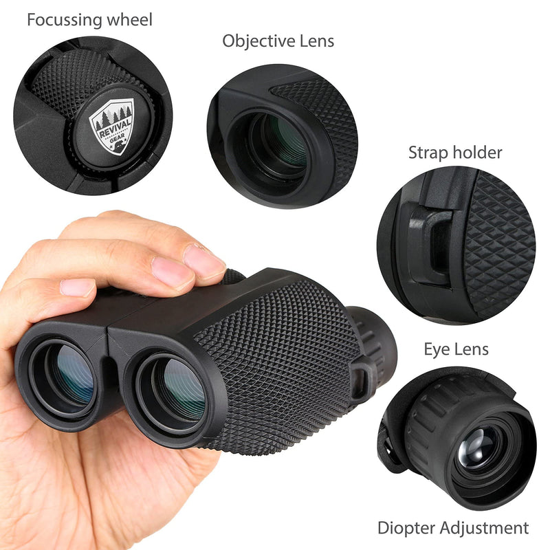 E Tronic Edge Binoculars for Adults - Professional Binoculars for Bird Watching, Hunting, Hiking & Travel - Compact Binoculars for Men and Women - Strap and Case Included - BeesActive Australia