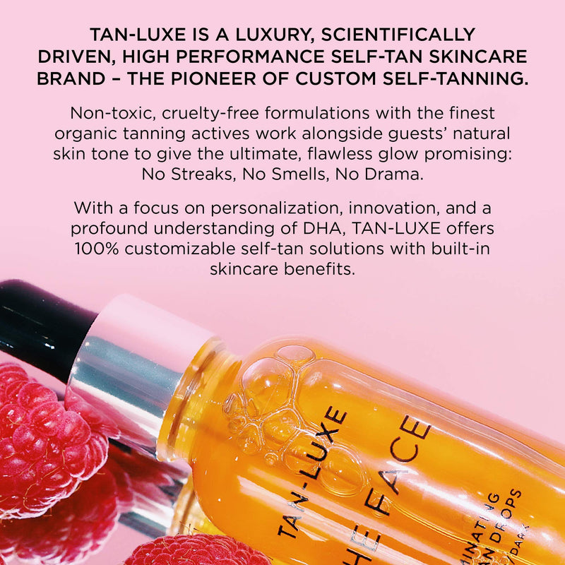 TAN-LUXE The Face - Illuminating Self-Tan Drops to Create Your Own Self Tanner, 30ml - Cruelty & Toxin Free - Light/Medium - BeesActive Australia