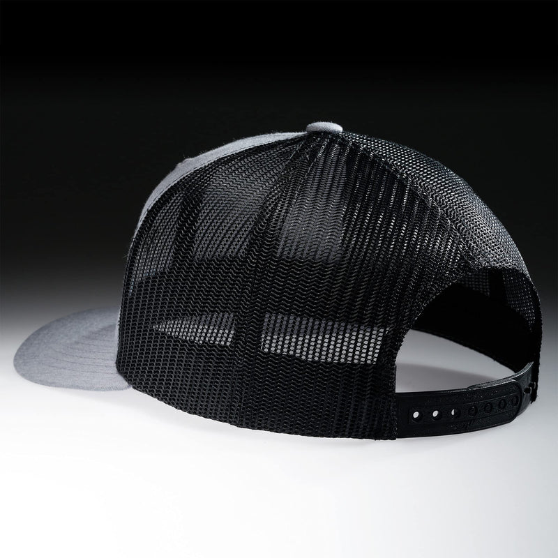 LARIX Trucker Hat, Wild Moon, Hat Liner Included (Heather Gray Black Hat) Black, Graphite Gray - BeesActive Australia