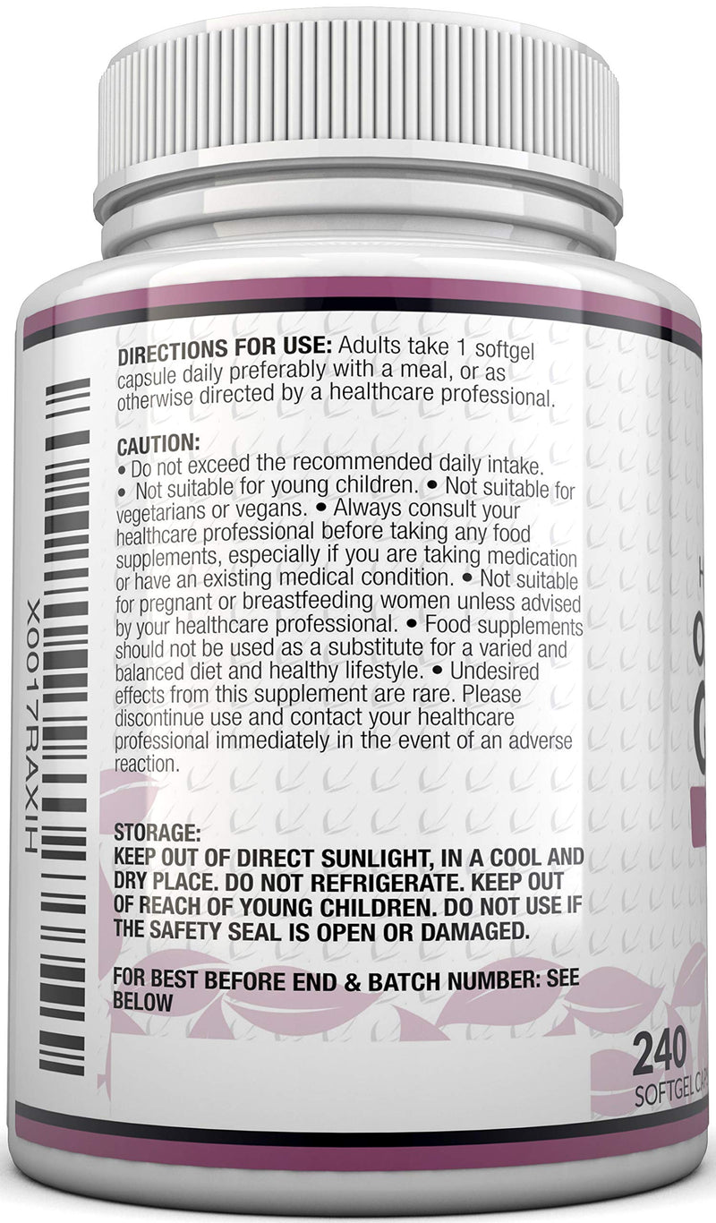Garlic Capsules Odourless 25,000mg, 240 Softgel Capsules High Strength Garlic Supplement, 8 Month Supply - Deodourised Premium Garlic Oil Extract from Allium Sativum, Provides 6mg of Allicin - BeesActive Australia