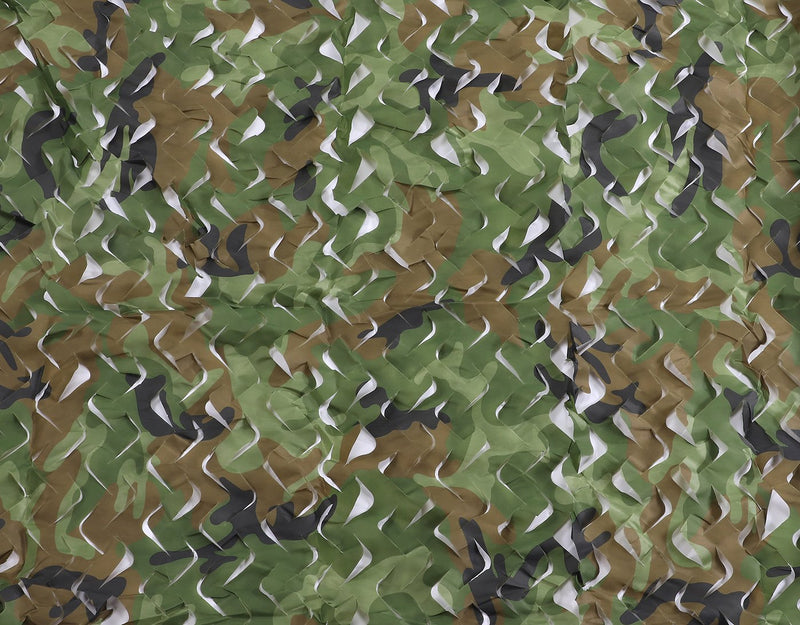 [AUSTRALIA] - Senmortar Camo Netting, Camouflage Net Military Nets Bulk Roll Lightweight Durable Without Grid for Sunshade Decoration Hunting Blind Shooting Woodland 1.5 x 2 M = 5 X 6.56 FT 