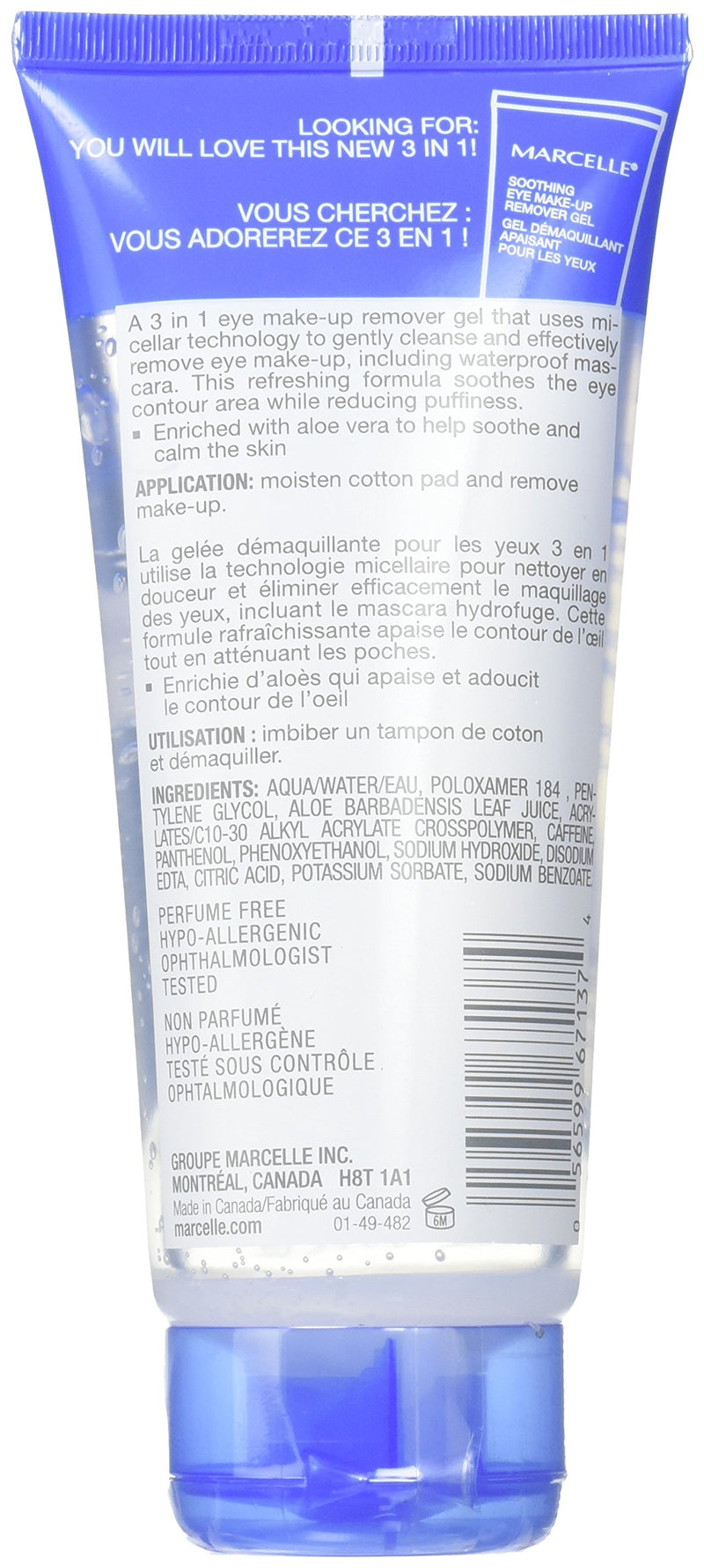 Marcelle 3-in-1 Micellar Gel Eye Makeup Remover, Hypoallergenic and Fragrance-Free, 3.3 fl oz - BeesActive Australia