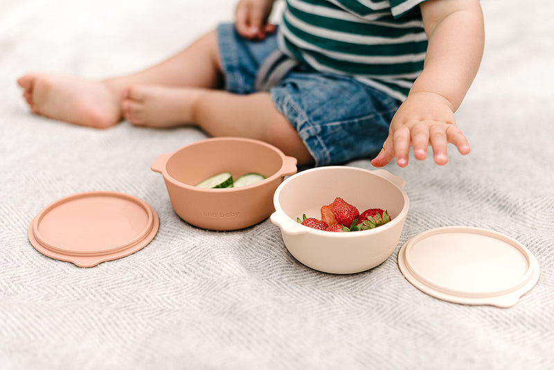 2 Pack Silicone Bowls with Lids, for Babies and Toddlers, BPA Free, Dishwasher, Microwave, and Freezer Safe - BeesActive Australia