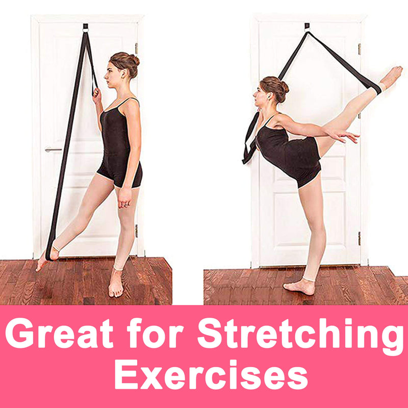 [AUSTRALIA] - Leg Stretcher, Door Flexibility & Stretching Leg Strap, Stretch Strap with Door Anchor to Improve Leg Stretching - Door Flexibility Trainer with Carrying Pouch for Cheer, Ballet, Dance Leg Stretcher 