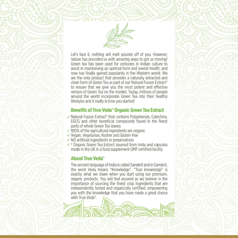 Organic Green Tea Extract Capsules - Certified Organic by Soil Association | 100% Natural Supplement | Natural Low Caffeine Source | Vegan | Ayurveda | 60 Easy Swallow Green Tea Tablets | Made in UK 60 Count (Pack of 1) - BeesActive Australia