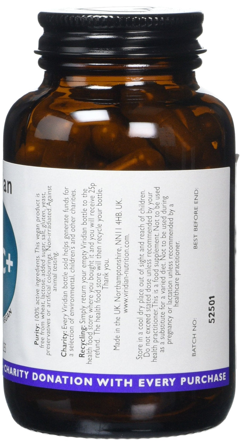 Viridian NAC+ N-Acetyl L-Cysteine - 60 Vegicaps - BeesActive Australia