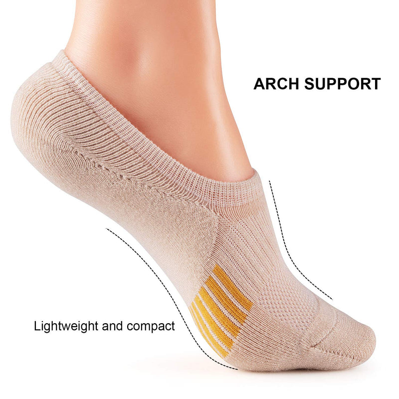 Gonii Womens No Show Socks Athletic Ankle Socks Cushioned Running Low Cut 5-8 Pairs 5 Pairs White 8-10 - BeesActive Australia