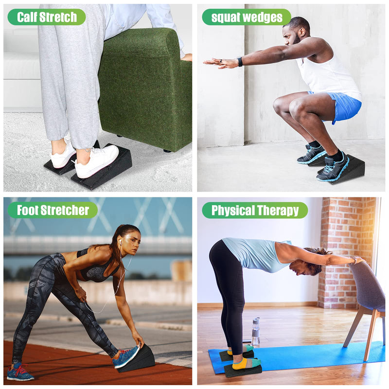 Slant Board for Calf Stretching, 5 Adjustable Angles Foot Stretcher for Physical Therapy, 480 lbs Weight Capacity Foam Incline Board Wedge for Home Exercise, Squats and Calf Stretch - BeesActive Australia
