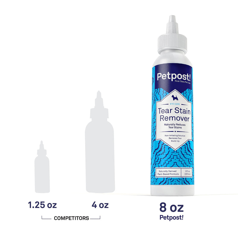 Petpost | Tear Stain Remover for Dogs - Best Natural Eye Treatment for White Fur - Soothing Coconut Oil - Maltese, Shih Tzu, Chihuahua Angels Approved - Chemical and Bleach Free - 8 Oz. - BeesActive Australia