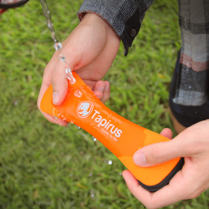 Tapirus 4 Spork to Go Set - Durable and BPA Free Sporks - Spoon, Fork and Knife Combo Utensils Flatware - Mess Kit for Camping, Hunting and Outdoor Activities - Comes in a Carrying Case Orange - BeesActive Australia