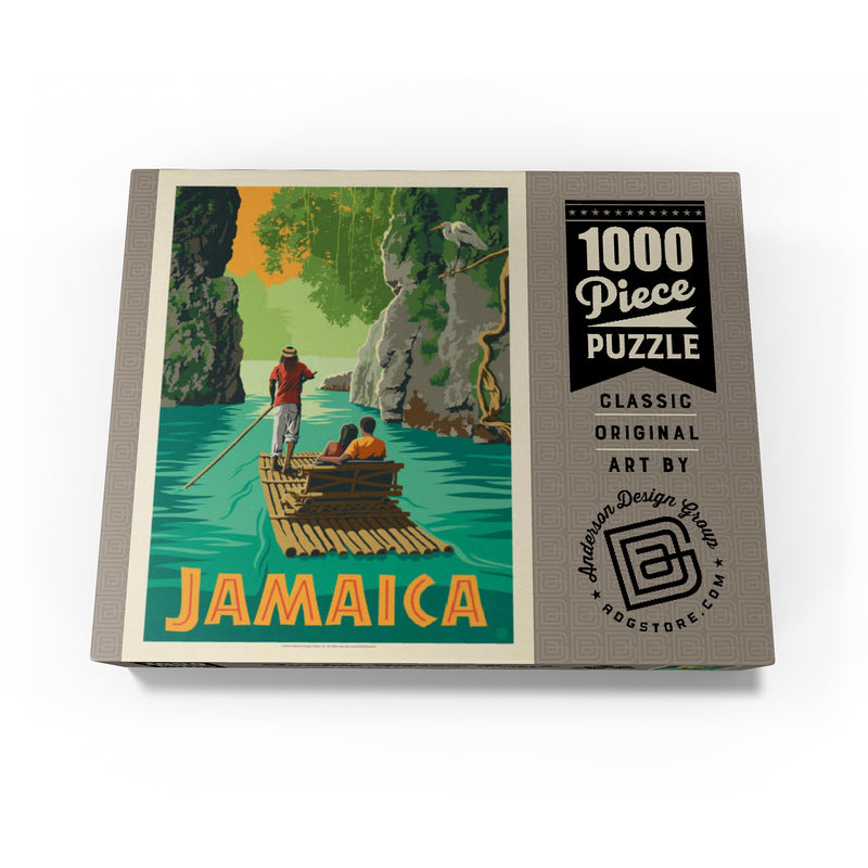 Jamaica: Rafting in Paradise, Vintage Poster - Premium 1000 Piece Jigsaw Puzzle for Adults 1000 Pieces - BeesActive Australia