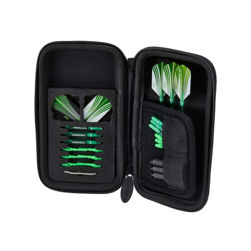 [AUSTRALIA] - Casemaster Sport Dart Case, Hold One Set of Darts and Features Built-in Storage for Flights, Tips and Shafts Black 