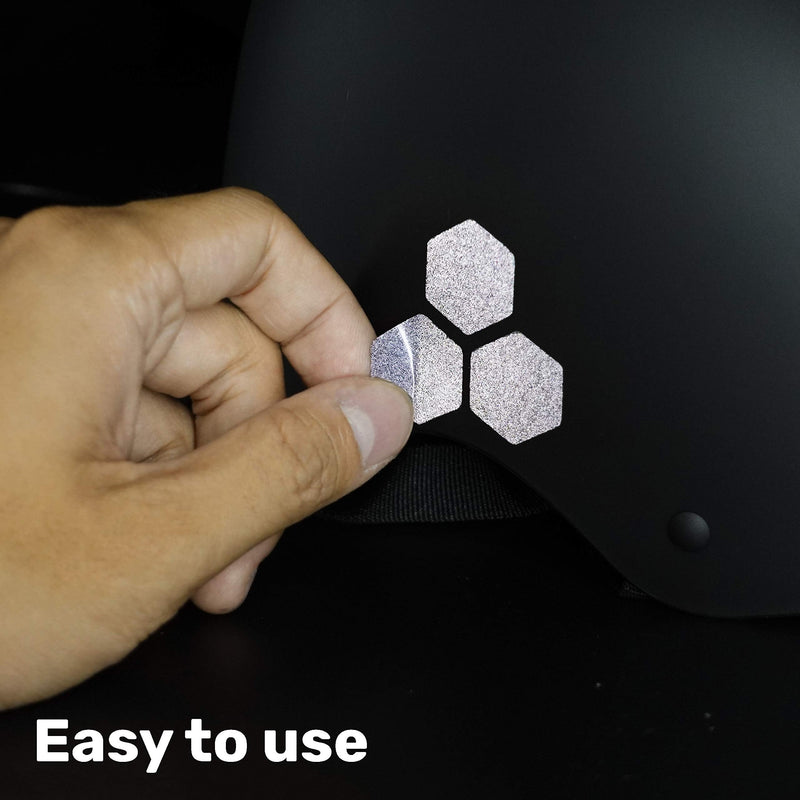 elos Black Reflective Stickers. Bright Weatherproof Retro Reflective Vinyl Decals Kit for Helmet, Bike, Backpack, Skateboard, Stroller, Scooter, Pedals, Mailbox, Shoes. Nighttime Visibility & Safety. - BeesActive Australia