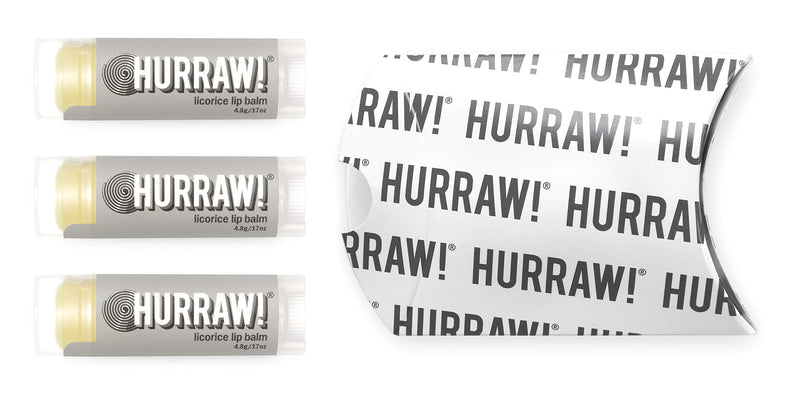 Hurraw! Licorice Lip Balm, 3 Pack: Organic, Certified Vegan, Cruelty and Gluten Free. Non-GMO, 100% Natural Ingredients. Bee, Shea, Soy and Palm Free. Made in USA - BeesActive Australia