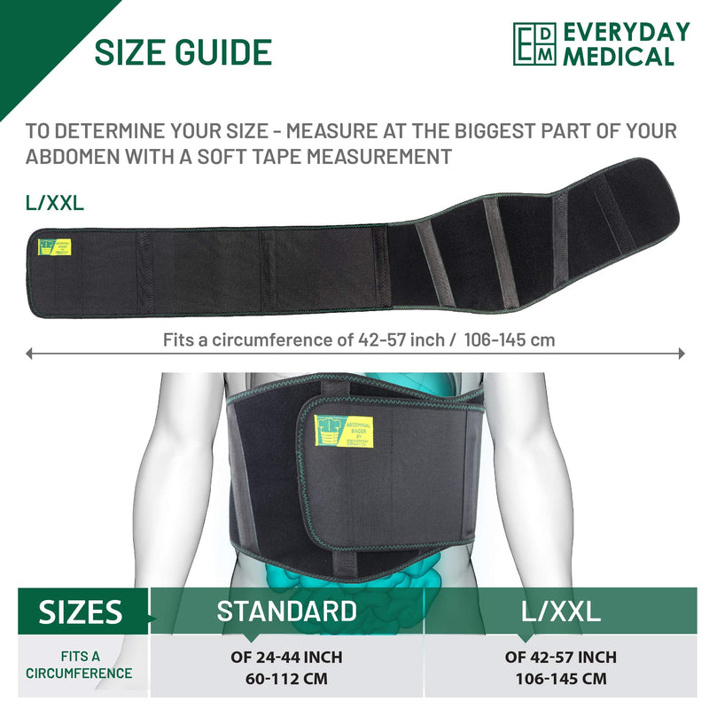 Ergonomic Umbilical Hernia Belt I Abdominal Binder for Hernia Support I Umbilical Navel Hernia Strap with Compression Pad I Ventral Hernia Support for Men and Women I L/XXL (106-145 CM) L/XXL (106-145 CM) - BeesActive Australia