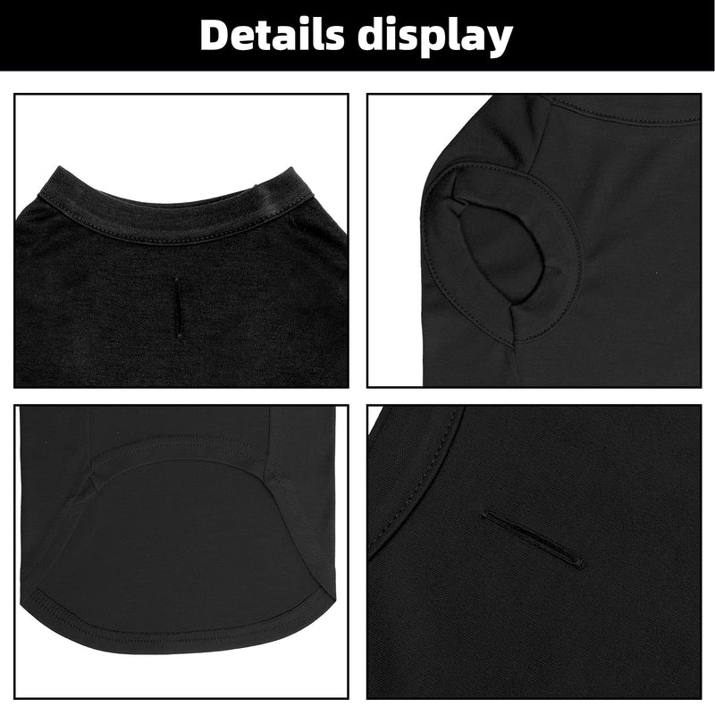 BINGPET Security Dog Shirt Clothes for Pet Puppy T-Shirts Dogs Costumes Cat Clothing Vest Large (Chest~21in) Black - BeesActive Australia