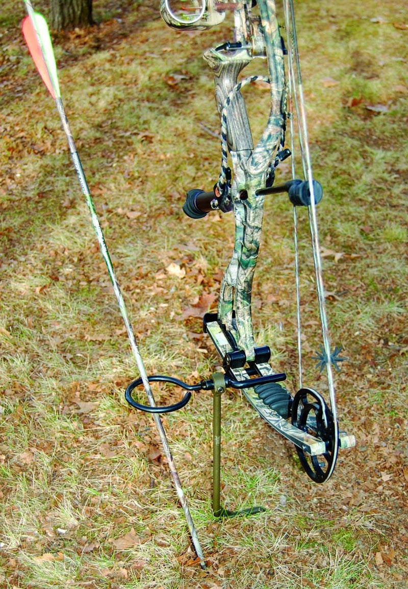 HME Products Archer's Ground Stake with Arrow Ring, Olive, 16.54x5.12x1.38 - BeesActive Australia