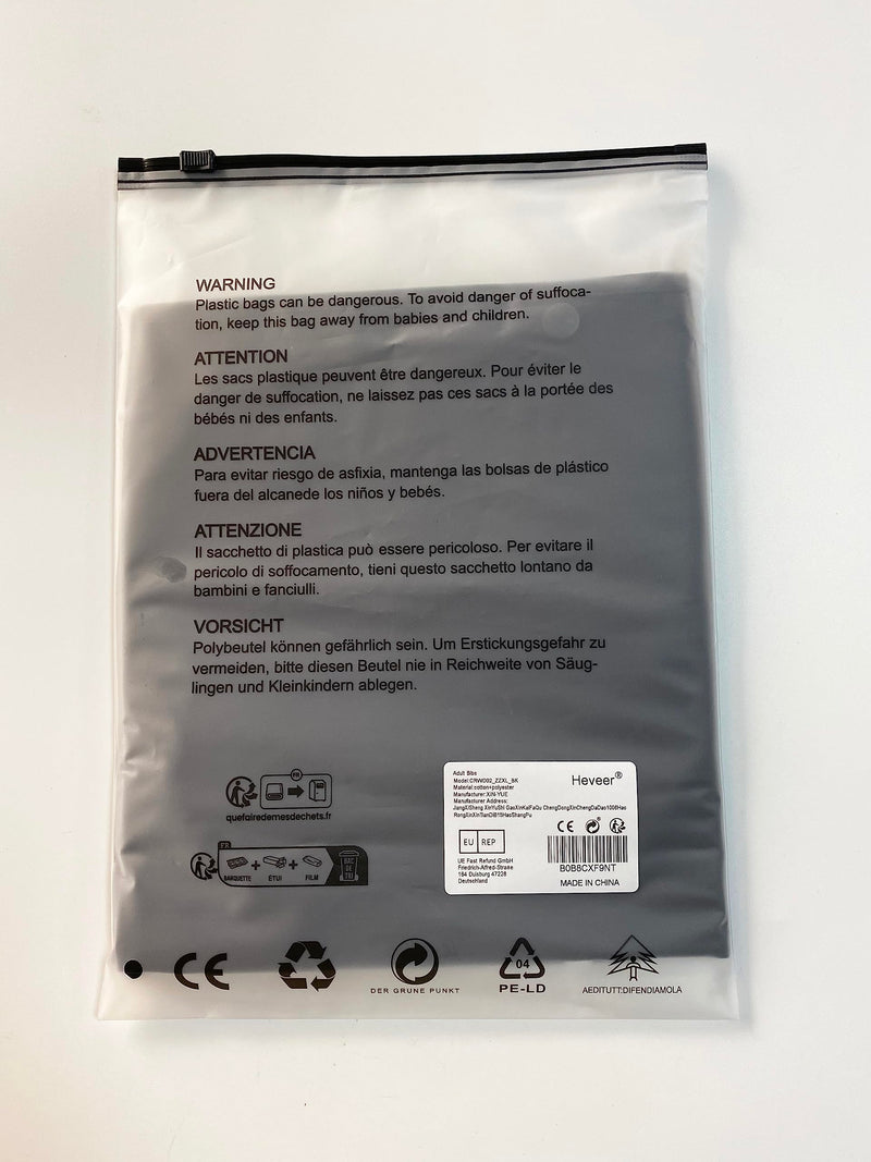Heveer Bib for Adults Waterproof Bib with Crumb Compartment Press Studs for Seniors Women Men Black Pearl Chain Pattern - BeesActive Australia