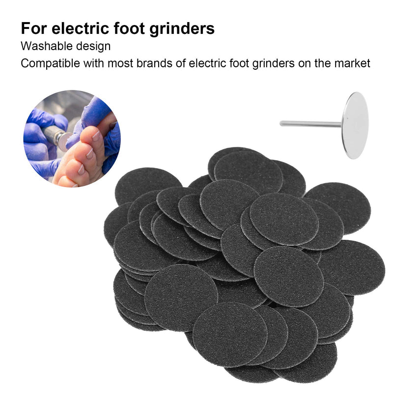 50pcs Electric Callus Remover Sandpaper, Discs Pedicure Tool Replacement Accessory with Shaft(φ25mm) Φ25mm - BeesActive Australia