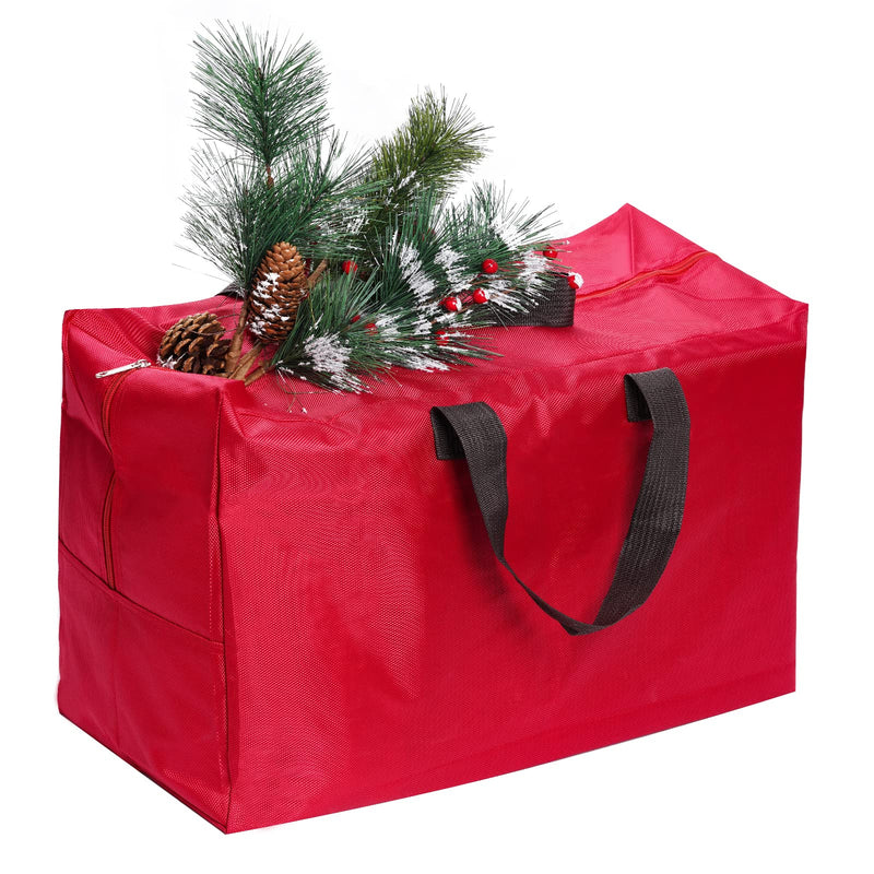 Yookat Christmas Tree Storage Bag Christmas Tree and Ornament Storage Bag Large Heavy Duty Storage for Christmas Decorations red - BeesActive Australia