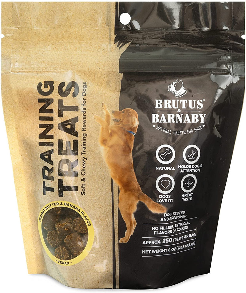 BRUTUS & BARNABY Training Treats for Dogs - Peanut Butter & Banana - All-Natural Healthy Low Calorie Vegan Treat - Great to Use for Rewards in Training Your Puppy Or Dog 1 Pound (Pack of 1) - BeesActive Australia