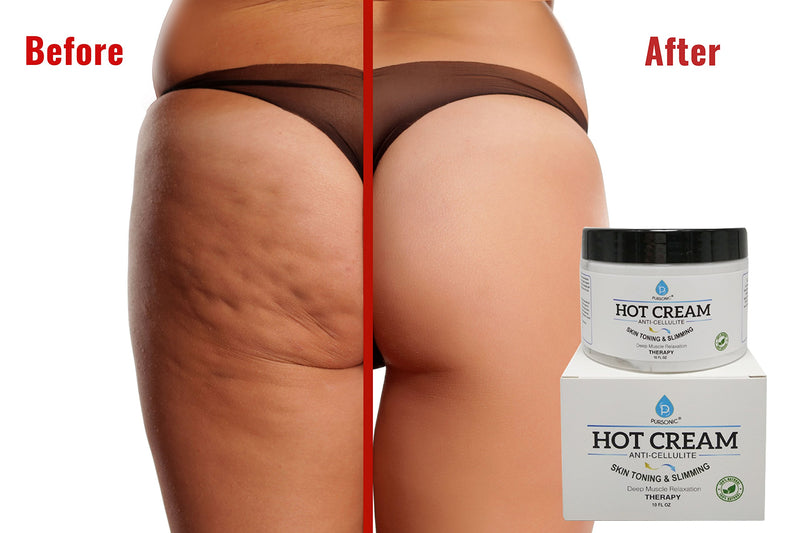 Pursonic Anti Cellulite & Muscle Relaxation Hot Cream, Diminish the Appearance Of Varicose Veins, Improves Skin Texture & Tightness, Softens & Hydrates. Made With All Natural Ingredients - BeesActive Australia