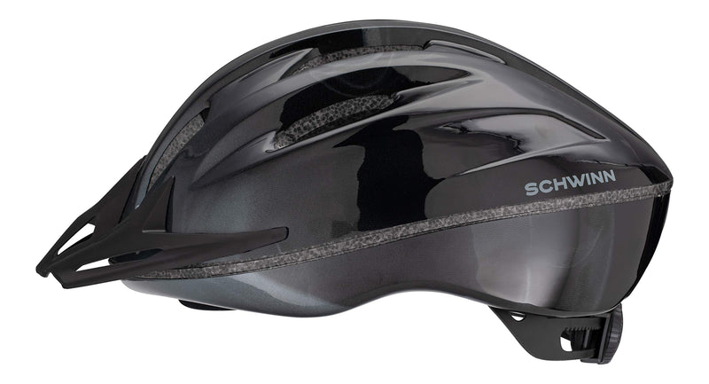 Schwinn Intercept Youth/Adult Bike Helmet, Dial-Fit Adjustment, 10 Air Vents, Removable Sun Visor, Multiple Colors Adult Black - BeesActive Australia