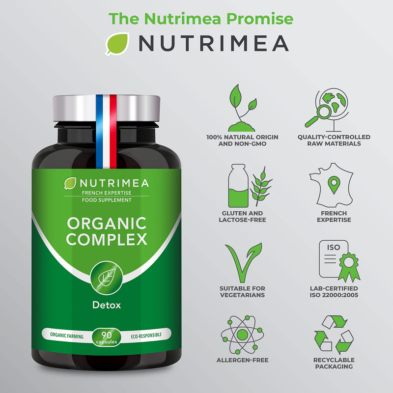 Organic Complex | Detox Supplement: Liver, Intestine & Colon | 100% Natural | Artichoke, Black Radish, Turmeric | Naturally Eliminates Toxins | High Dosage | 90 Vegetarian Capsules | French Expertise Uk - BeesActive Australia