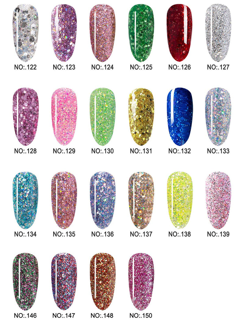 28g/Box Champagne Color Shine Glitter Hexagon Sequins Paillette Dip Powder Nails Dipping Nails Long-lasting Nails No UV Light Needed (HJ-ND064B-No.137) Dip-No.137 - BeesActive Australia