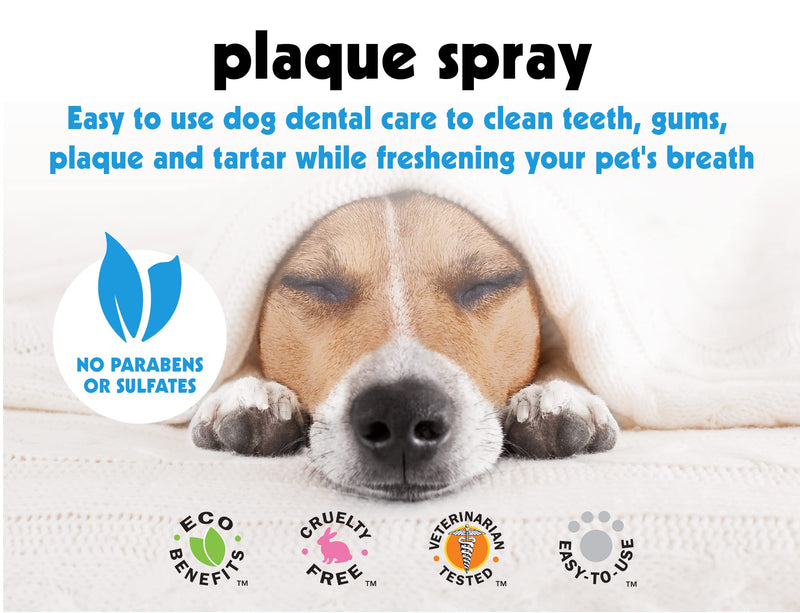 Petkin Plaque Spray, Cool Mint, 4 Fl Oz – Cleans Teeth & Gums, Removes Plaque & Tartar, Freshens Breath & Whitens Teeth with Baking Soda - Ideal Cat & Dog Dental Spray with No Brushing or Rinsing - BeesActive Australia