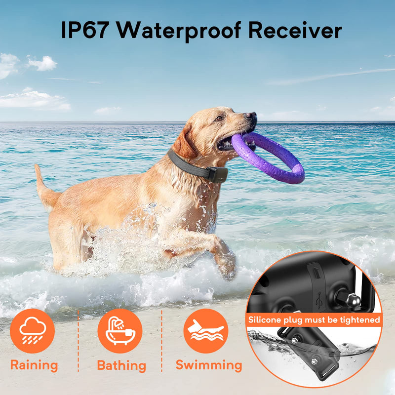 BUUOC Dog Training Collar with Remote 2000Ft, Electric Dog Shock Collar with 3 Safe Training Modes, Beep, Vibration and Shock, Waterproof Shock Collar for Large Medium Small Dogs… White - BeesActive Australia