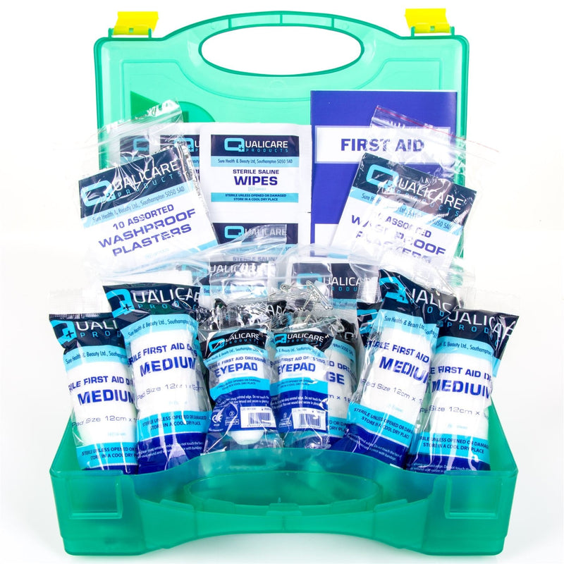 Premier HSE Approved First Aid Kit Wall Mounted Hard Box 1-10 Person Accident Set - BeesActive Australia