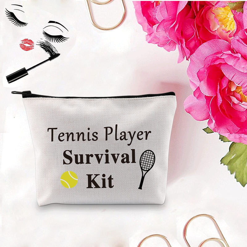 PXTIDY Tennis Player Survival Kit Tennis Makeup Bag Tennis Gift Tennis Players Cosmetic Bag Zipper Organization Pouch Tennis Girl Gift (Tennis) - BeesActive Australia