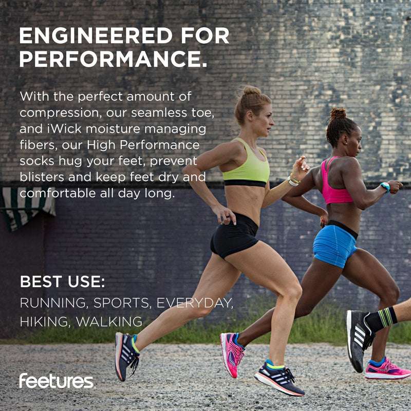 Feetures High Performance Cushion No Show Tab Solid - Running Socks for Men & Women Large Heather Gray - BeesActive Australia