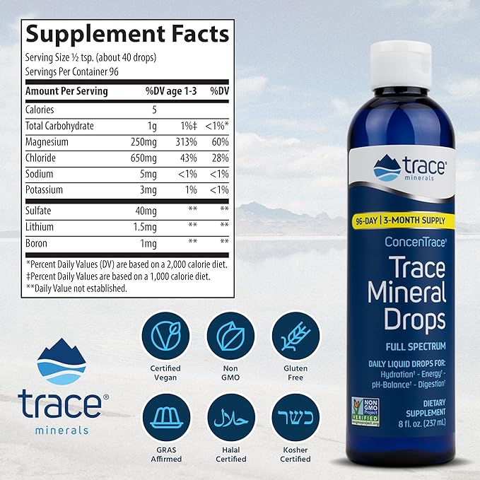 Trace Minerals ConcenTrace Trace Mineral Drops, 0.5 oz - BeesActive Australia