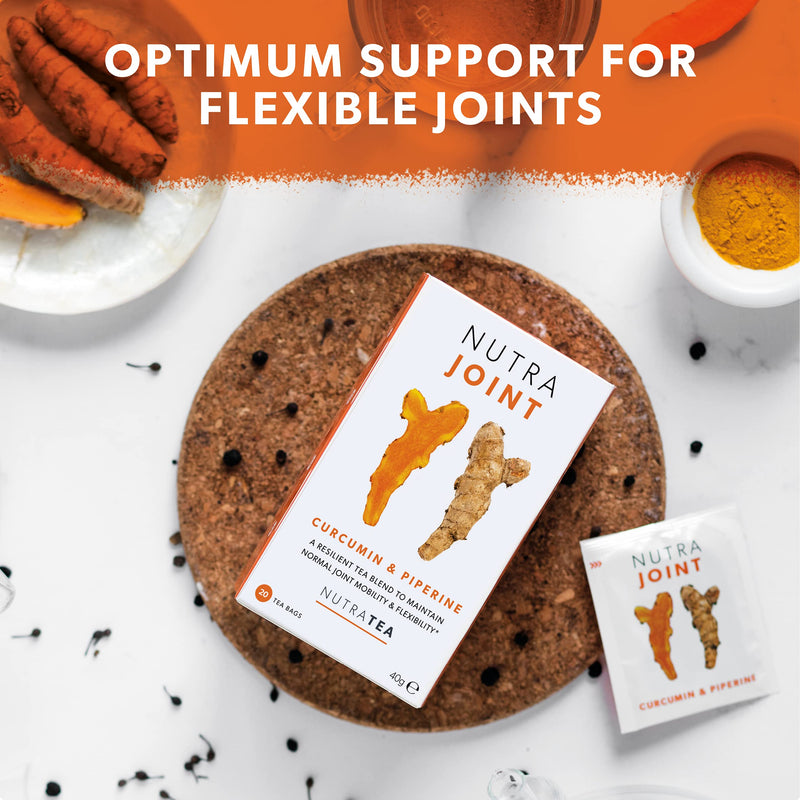 NUTRAJOINT - Joint Care Tea | Joint Pain Tea - Helps Improve Joint Mobility & Flexibility- Includes Turmeric, Green Tea & Black Pepper - 20 Enveloped Tea Bags - by Nutra Tea - Herbal Tea 20 Count (Pack of 1) - BeesActive Australia