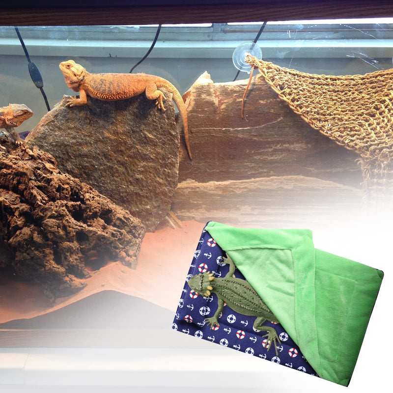 Reptile Sleeping Bag with Pillow and Blanket, Soft Warm Bearded Dragon Bed, Reptile Accessories for Bearded Dragon,Lizard,Leopard Gecko and Small Pet Animal - BeesActive Australia
