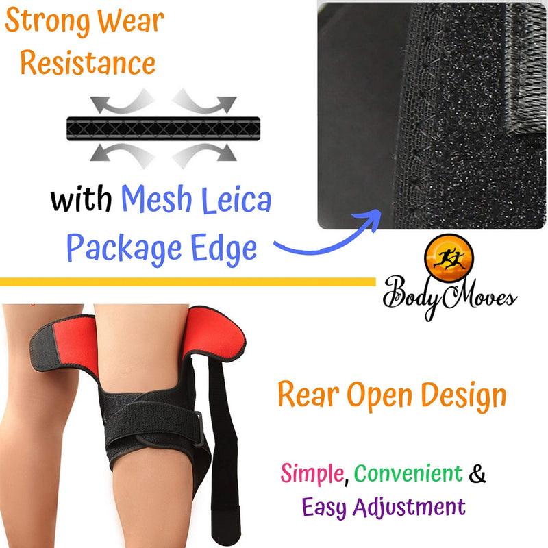 BodyMoves Kid's Hinged Knee Brace Support Plus Hot and Cold Ice Pack (Sporty Black) - BeesActive Australia