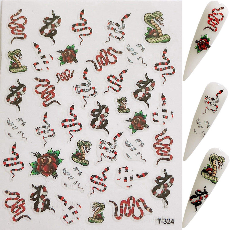 NAIL ANGEL 11Sheets Nail Art Adhesive Sticker Sheets Different Dragon Snake Shapes Nail Art Decoration 10256 - BeesActive Australia