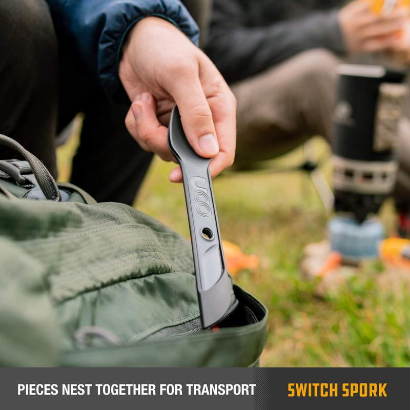 UCO Switch Spork 2-Piece Integrated Camping Utensil Set Camp Green - BeesActive Australia