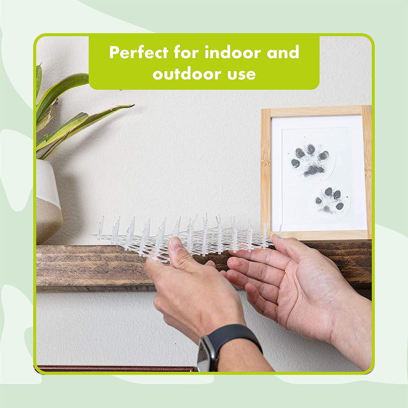 Homarden Transparent Outdoor Training Mat for Cats (6.5 ft) - Cat Mat with Spikes, Scat Mat for Cats, Cat Deterrent Outdoor & Indoor with 12 Garden Staples 6.5 Feet - BeesActive Australia