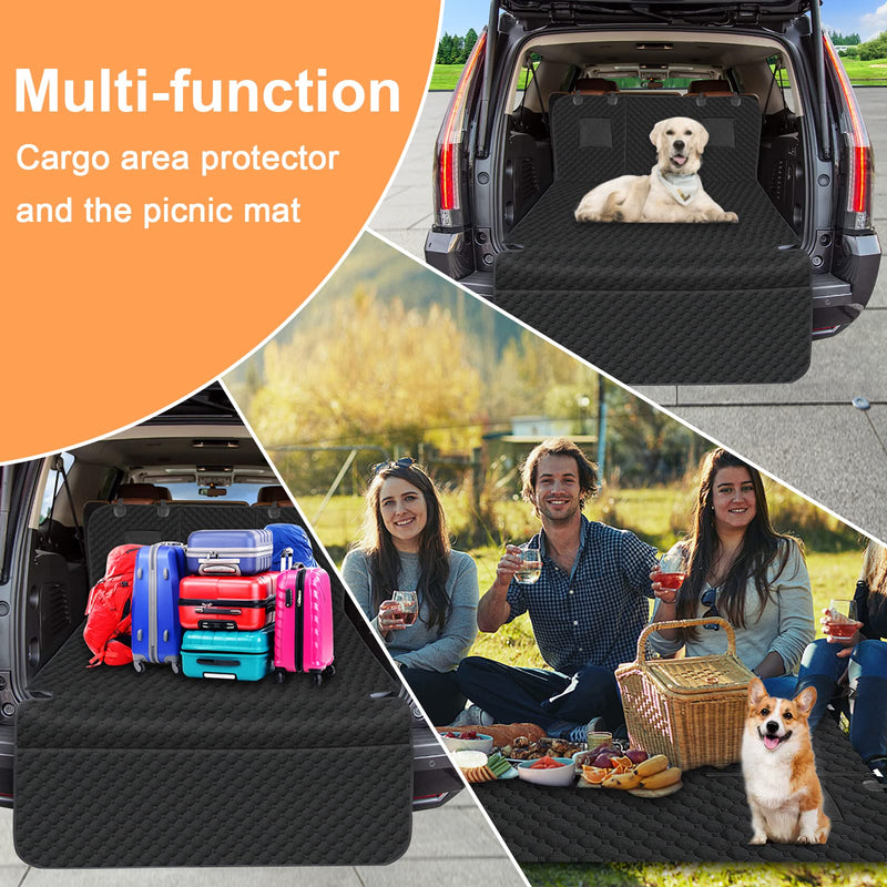 Mancro SUV Cargo Liner for Dogs, Waterproof Dog Seat Cover for SUV with Bumper Flap Protector, Durable Non-Slip Polyester Pet Trunk Cargo Cover for Vehicles, Jeeps, Vans, Universal Fit (84” L x 54” W) - BeesActive Australia