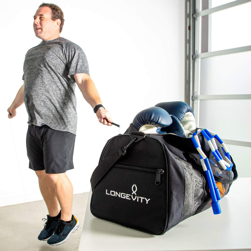 Longevity Gear Mesh Bag | Duffle Bag | Boxing Bag | Gym Bag | MMA, BJJ, Swimmers, Active Athletes | Breathable Duffel Bag for Sweaty Clothes and Equipment | No More Stink - BeesActive Australia