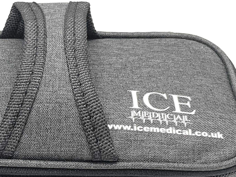 ICE Medical Grey/Black Midi Epipen Syringe Case/Bag - Allergies, Diabetes, Inhalers, Syringes, Insulin etc - BeesActive Australia