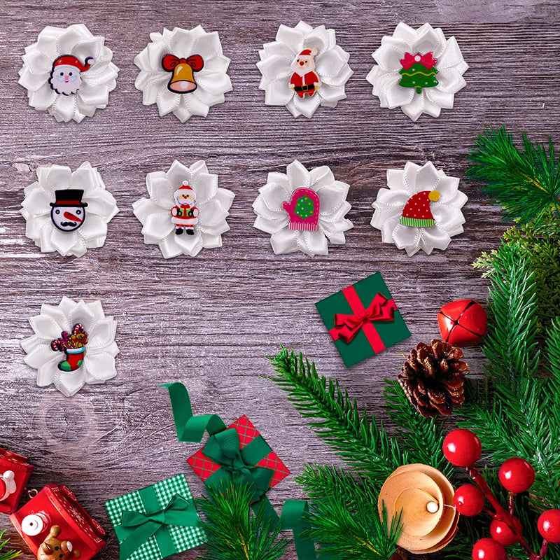 Masue Pets 30pcs/Pack Christmas Dog Hair Bows for Christmas Dog Bows with Rubber Bands Puppy Pet Hair Accessories Topknot - BeesActive Australia